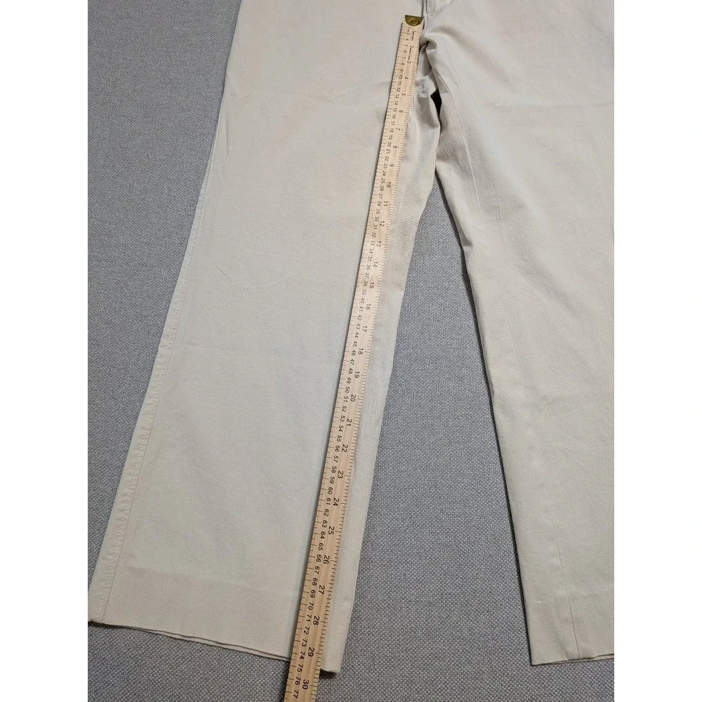 Banana Republic Dress Pants Mens 34x32 Khaki Flat Front Cotton Stretch Chino